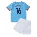 Cheap Manchester City Rodri Hernandez #16 Home Football Kit Children 2022-23 Short Sleeve (+ pants)